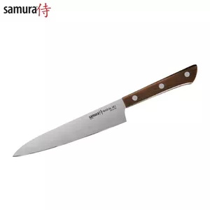 Samura HARAKIRI Универсальный Кухонный нож 150mm 59 HRC с Коричневой ручкой