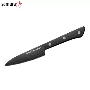 Samura Shadow Универсальный нож с Черным антипригарным покрытием 99mm из AUS 8 Японской стали 59 HRC
