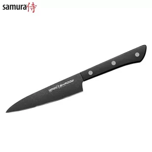 Samura Shadow Universāls virtuves Anti-slip nazis ar Melnu pārklājumu 120mm no AUS 8 Japāņu tērauda 59 HRC