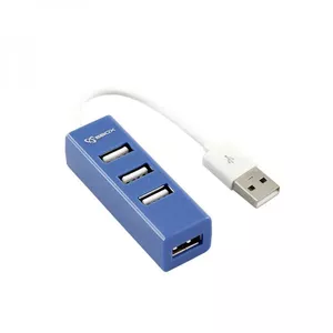 SBOX H-204BL хаб-разветвитель USB 2.0 480 Мбит/с Синий