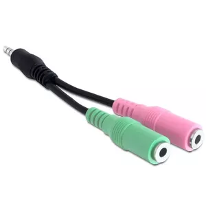 DeLOCK 3.5mm/2 x 3.5mm audio kabelis 0,12 m Daudzkrāsains