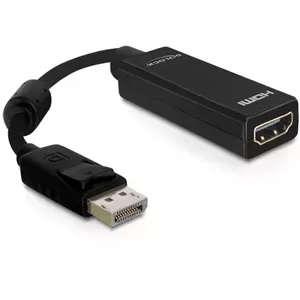 DeLOCK 61849 video kabeļu aksesuārs 0,125 m DisplayPort HDMI Type A (Standard) Melns