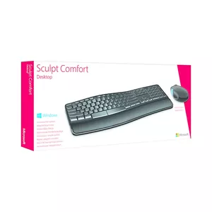 Microsoft Sculpt Comfort Desktop клавиатура Мышь входит в комплектацию Беспроводной RF QWERTY Черный