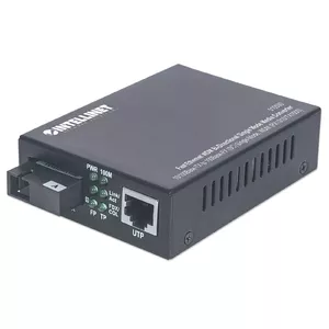 Intellinet 510530 tīlkla mediju pārveidotājs 100 Mbit/s Viens režīms Melns