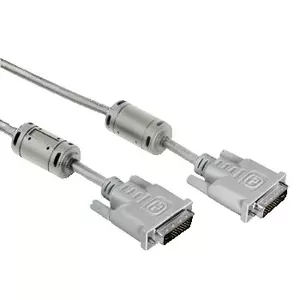 Hama DVI Connecting Cable Dual Link DVI Plug - DVI Plug, 1.8 m DVI kabelis 1,8 m Pelēks