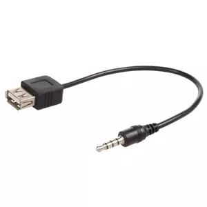 Maclean MCTV-693 audio kabelis 0,23 m 3.5mm USB Type-A Melns