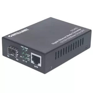 Intellinet 510493 сетевой медиа конвертор 1000 Мбит/с Черный