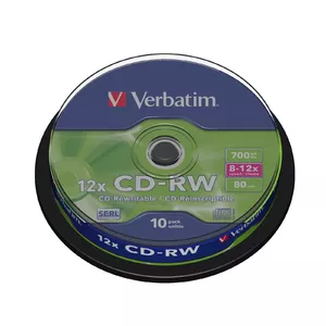 Verbatim CD-RW 12x 700 MB 10 шт