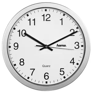 Hama CWA100 Quartz clock Круг Серебристый, Белый