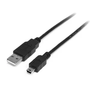 StarTech.com 2m, USB 2.0 A/Mini USB B, M/M USB kabelis USB A Mini-USB B Melns