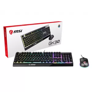 MSI VIGOR GK30 COMBO RGB MEMchanical Gaming Keyboard + Clutch GM11 Gaming Mouse ' UK Layout, 6-Zone RGB Lighting Keyboard, Dual-Zone RGB Lighting Mouse, 5000 DPI Optical Sensor, RGB Mystic Light'