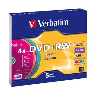 Verbatim DVD+RW Colours 4,7 GB 5 шт
