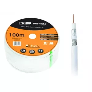 Libox Kabel koncentryczny PCC80 100m коаксиальный кабель RG-6/U Белый