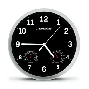 Esperanza EHC016K Механические настенные часы круглые черные