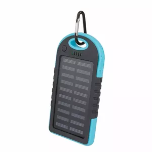 Setty Solar Power Bank 5000mAh Портативный аккумулятор 5V 1A + 1A + Micro USB Кабель Синий
