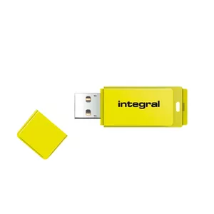 Integral 32GB USB2.0 DRIVE NEON YELLOW USB флеш накопитель USB тип-A 2.0 Желтый