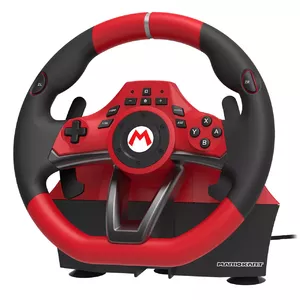 Hori Mario Kart Racing Wheel Pro Deluxe Черный, Красный USB Рулевое колесо+педали Аналоговый Nintendo Switch