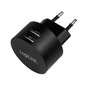 LogiLink PA0218 зарядное устройство для мобильных устройств Универсальная Черный Кабель переменного тока Для помещений