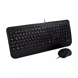 V7 CKU300DE клавиатура Мышь входит в комплектацию USB QWERTZ Немецкий Черный