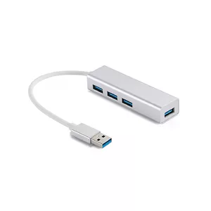 Sandberg USB 3.0 Hub 4 ports SAVER USB 3.2 Gen 1 (3.1 Gen 1) Type-A 5000 Mbit/s Sudrabs