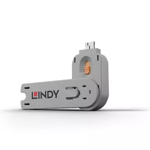 Lindy 40623 заглушка для порта Ключ блокиратора порта USB тип-A Оранжевый АБС-пластик 1 шт