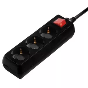 Hama 00108816 surge protector Black 3 AC outlet(s) 230 V 3 m