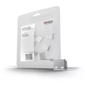 Lindy 40464 заглушка для порта Port blocker USB тип-A Белый АБС-пластик 10 шт