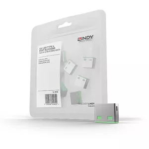 Lindy 40461 заглушка для порта Port blocker USB тип-A Зеленый АБС-пластик 10 шт