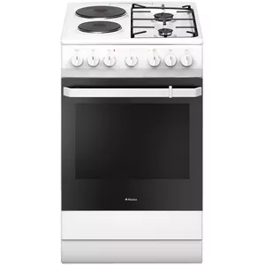 Hansa FCMW59119 кухонная плита Отдельностоящая плита для готовки Электричество Комбинированный Черный, Белый A-20%