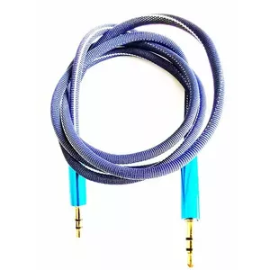 Mocco Textile Premium AUX Cable 3.5 mm -> 3.5 mm 1m Blue