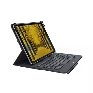Logitech Universal Folio with integrated keyboard for 9-10 inch tablets Melns Bluetooth sistēma QWERTZ Vācu