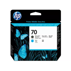 HP 70, Печатающая головка DesignJet, Черная матовая и Голубая
