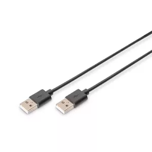 Digitus USB 2.0, USB A - USB A, 1 m USB кабель Черный