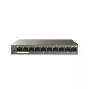 Tenda TEF1110P-8-63W tīkla pārslēgs Nepārvaldīts Fast Ethernet (10/100) Power over Ethernet (PoE) Melns