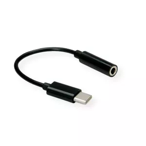 Value 12.99.3214 аудио кабель 0,13 m 3,5 мм USB Черный