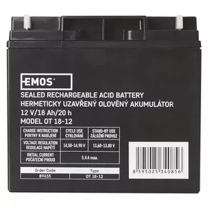 Emos 1201000900 батарейка Перезаряжаемая батарея Герметичная свинцово-кислотная (VRLA)