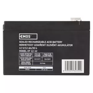 Emos 1201000850 батарейка Перезаряжаемая батарея Герметичная свинцово-кислотная (VRLA)