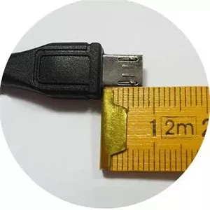 Кабель micro USB 2.0, A-B 1,8 м с удлиненным разъемом