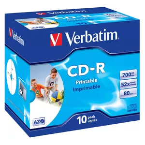 Verbatim CD-R AZO Wide Inkjet Printable 700 MB 10 pcs