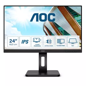 AOC P2 24P2Q LED display 60,5 cm (23.8") 1920 x 1080 pikseļi Full HD Melns