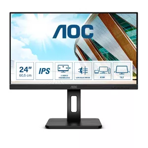 AOC P2 24P2C LED display 60,5 cm (23.8") 1920 x 1080 pikseļi Full HD Melns