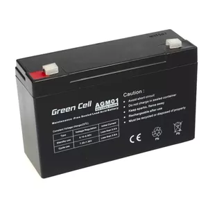 Green Cell AGM Battery 6V 12Ah - Batterie - 12.000 mAh Noslēgts svina skābju (VRLA) 12 ampērstunda