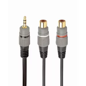 Gembird CCAP-RCAM2F-0.2M audio kabelis 0,2 m RCA 2 x RCA Melns