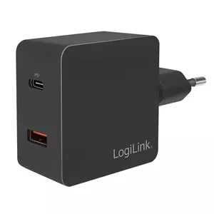 LogiLink PA0220 зарядное устройство для мобильных устройств Универсальная Черный Кабель переменного тока Быстрая зарядка Для помещений