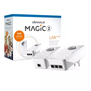 Devolo Magic 2 LAN triple Starter Kit 2400 Мбит/с Подключение Ethernet Белый 2 шт