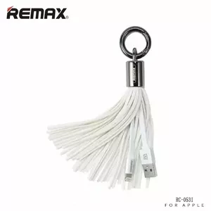 Remax RC-053i Дизайн Брелок для ключей с Apple Lightning кабелемданных и заряда  (MD818) Белый