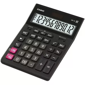 Настольный калькулятор CASIO GR-12, 155x209x35 мм, черный