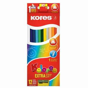 Цветные карандаши KORES KOLORES, треугольные, 12 гб.