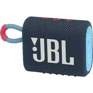 JBL GO 3 Compact portable speaker with battery, IPX67 waterproof, Blue/Pink