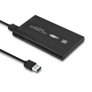 Qoltec 51861 Корпус для внешнего жесткого диска HDD/SSD 2.5'' SATA3 | USB 3.0 | Черный